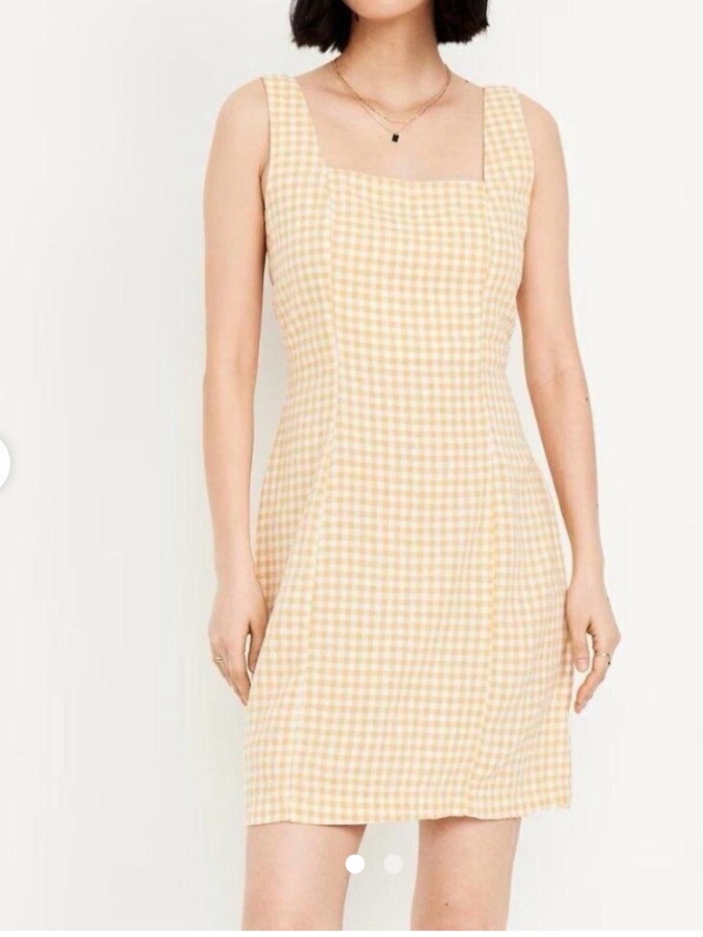 Old Navy Yellow Gingham Square-Neck Sundress